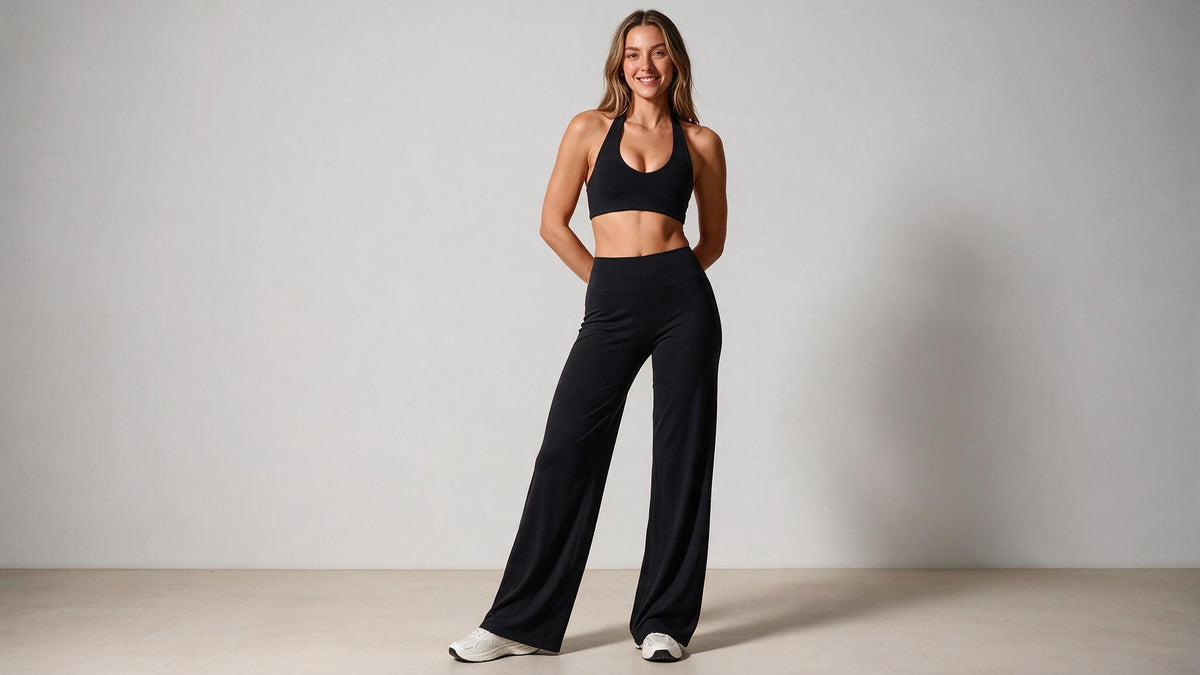 Summer Yoga Set 2Pcs Women Breathable Backless Halter-Neck Sports Bra Push Up Pilates Fitness Top Straight Leg Pants